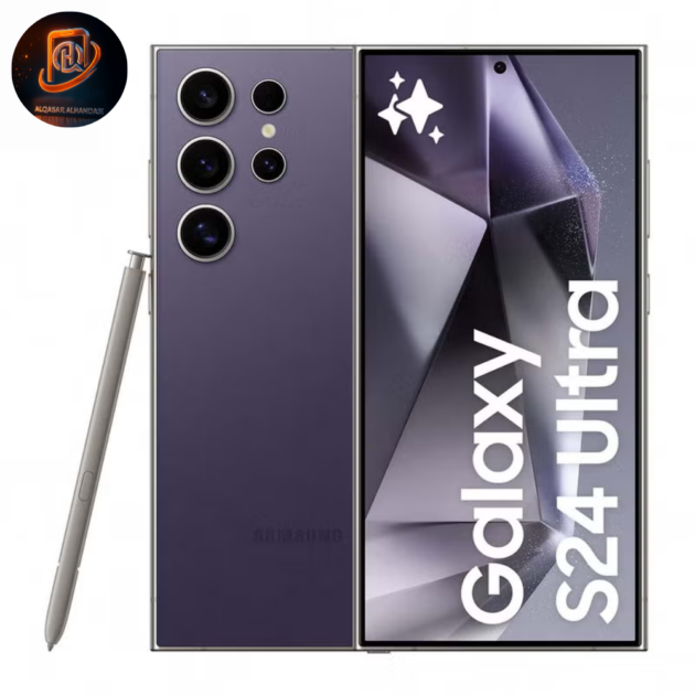 سامسونج جالاكسي S24 ألترا 5G ثنائي الشريحة – 12 جيجابايت رام، 256 جيجابايت تخزين – تيتانيوم بنفسجي – نسخة الشرق الأوسط