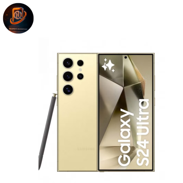 سامسونج جالاكسي S24 ألترا 5G ثنائي الشريحة – 12 جيجابايت رام، 512 جيجابايت تخزين – تيتانيوم أصفر – نسخة الشرق الأوسط