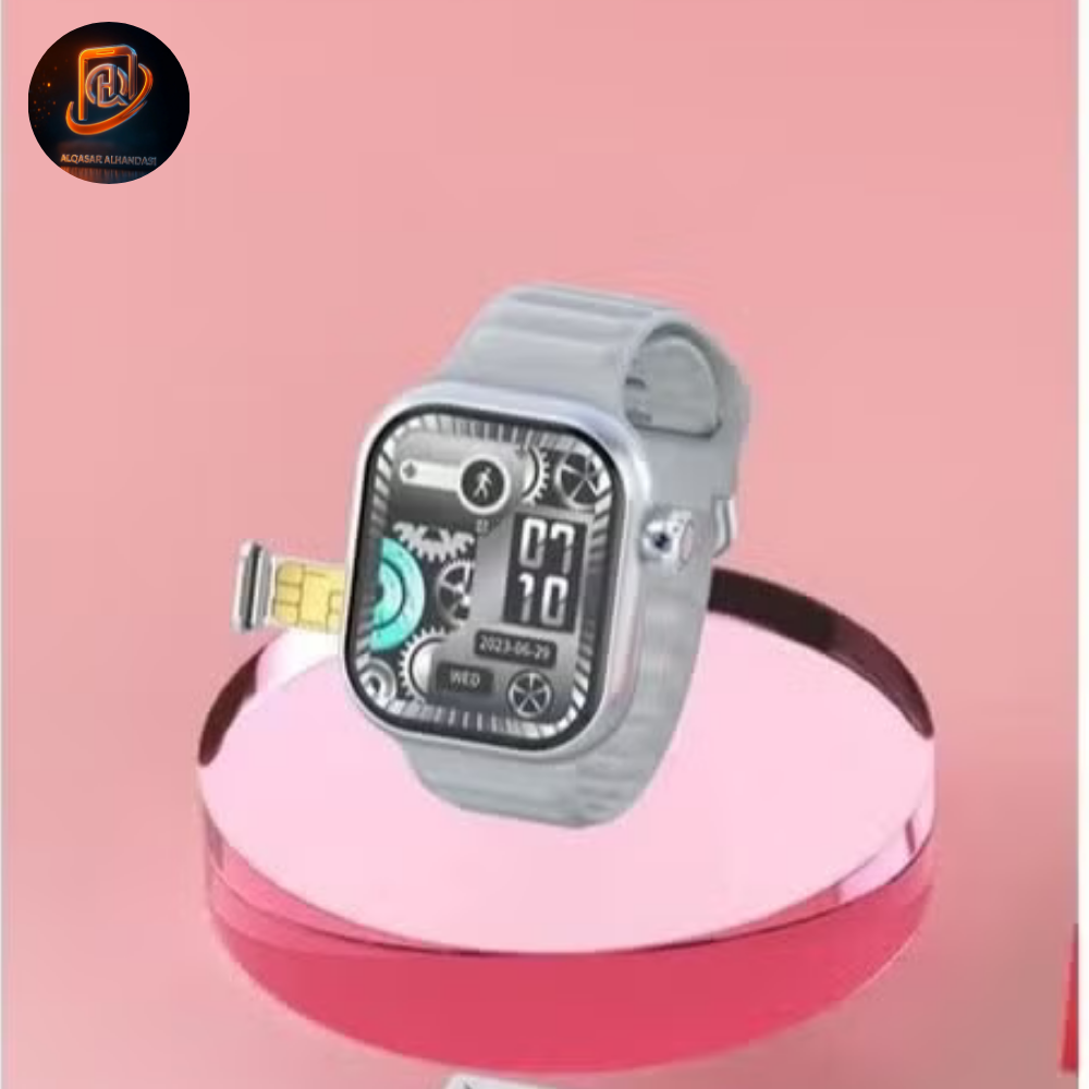 ساعة الذكية بشاشة كاملة 2.2 بوصة ودعم شريحة 4G – لون فضي، 3 أساور قابلة للتبديل مع شاحن لاسلكي | للرجال والنساء - الصورة 3