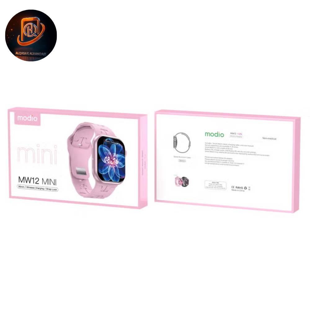 ⌚ ساعة Modio MW12 Mini الذكية – 36 مم – شحن لاسلكي – شاشة لمس كاملة - الصورة 6